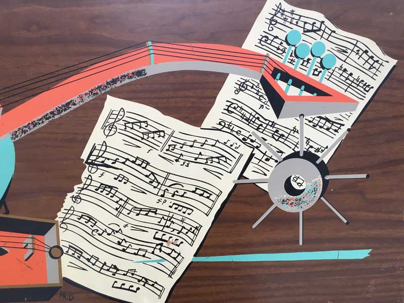 Vintage 1950 TURNER WALL Accesory 50�N�� �^�[�i�[�@�~�b�h�Z���`�����[�@�E�H�[���f�R�A�A�[�g