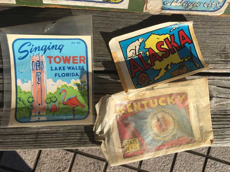 Vintage US Souvenir Decals�A1940�N��`1950�N�� �r���e�[�W �y�Y���̃X�e�b�J�[�{�[�h