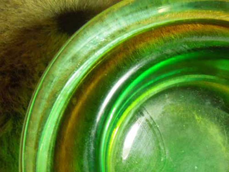 Antique Crystal Glass Ashtray(�A���e�B�[�N �N���X�^�� �K���X �A�V���g���C) �N���A�~�O���[���~�I�����W