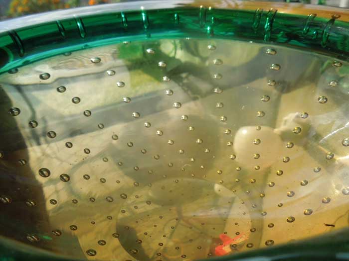 Antique Murano Glass Ashtray/1960�N�� �����m�K���X �D�M Brown x Green  �C�A