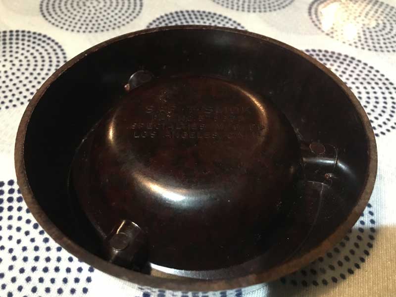 Antique�AVintage�ASAF-T-SMOK Ashtray �r���e�[�W �����~�����̃��E���h�^�̃}�[�u�� �u���E���̊D�M 