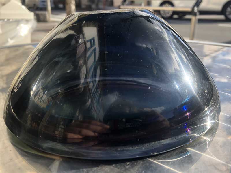 Antique Murano Glass Heavy Wight Ashtray/ビンテージ ムラノガラス 灰皿 Dark Green x Sax x Pink