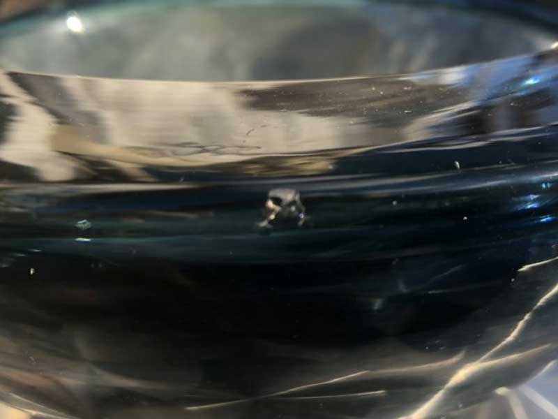 Antique Murano Glass Heavy Wight Ashtray/ビンテージ ムラノガラス 灰皿 Dark Green x Sax x Pink