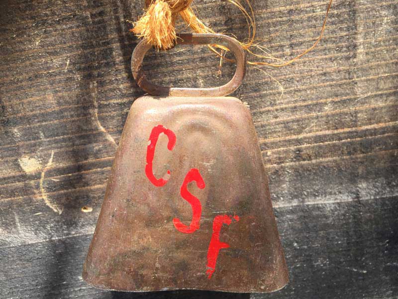 アメリカで買った CSFとペイントが入ったアンティーク、Used物のカウベル