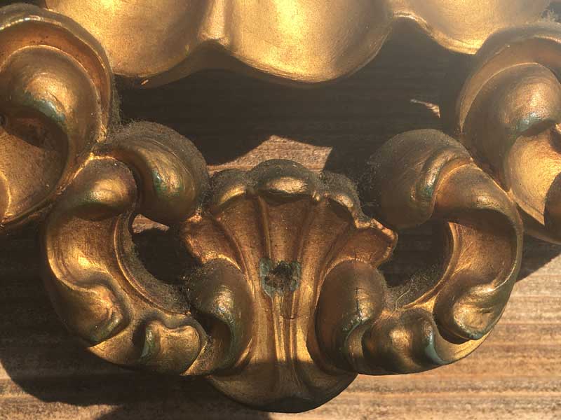 1970's Vintage Wall Gold Mirror 70�N�� ������ �S�[���h �Ǌ|���~���[�A���@�C�^���A��