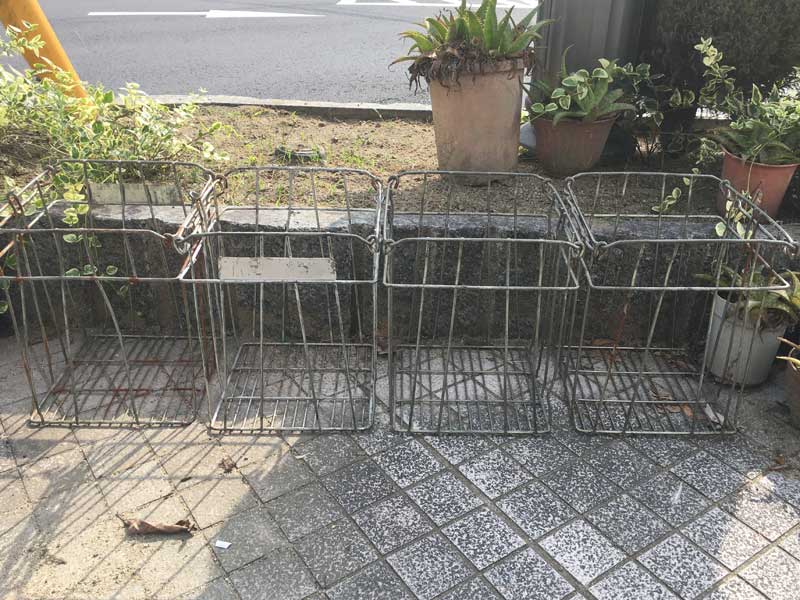 Antique Vintage Iron Busket �r���e�[�W �X�^�b�L���O�\�ȃ��^�� ���C���|���̃o�X�P�b�g�A�S���̃J�S�@