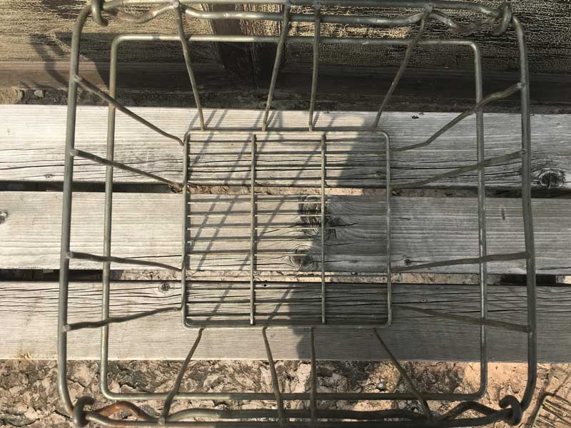 Antique Vintage Iron Busket �r���e�[�W �X�^�b�L���O�\�ȃ��^�� ���C���|���̃o�X�P�b�g�A�S���̃J�S�@