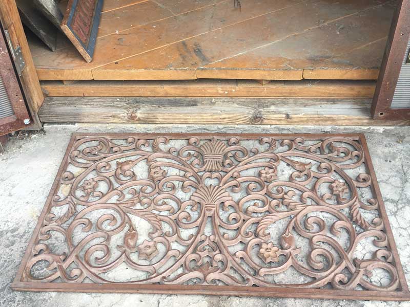 Antique�AVintage Cast Iron Entrance mat�A���e�B�[�N�A�r���e�[�W �A�C�A�������̌��փ}�b�g