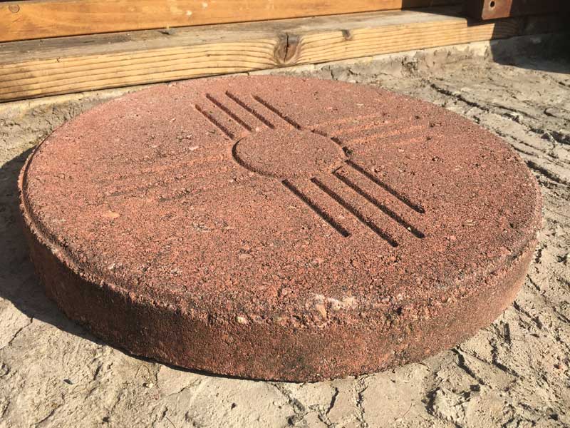 Vintage New Mexico、ニューメキシコの州旗モチーフの外用 玄関マット、レンガ、ブロック