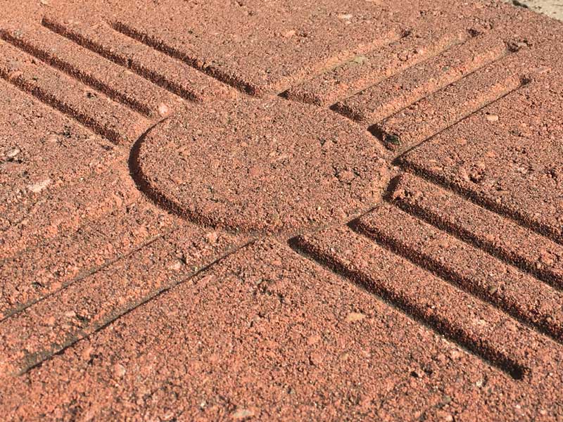 Vintage New Mexico、ニューメキシコの州旗モチーフの外用 玄関マット、レンガ、ブロック