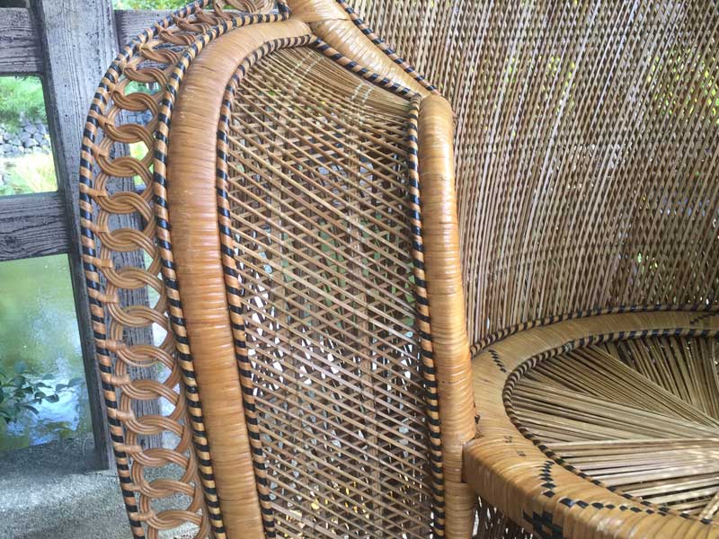 Vintage Peacock Chair�A�r���e�[�W �s�[�R�b�N�`�F�A�A�G�}�j�G���`�F�A�ATIKI BAR�A�e�B�L�o�[