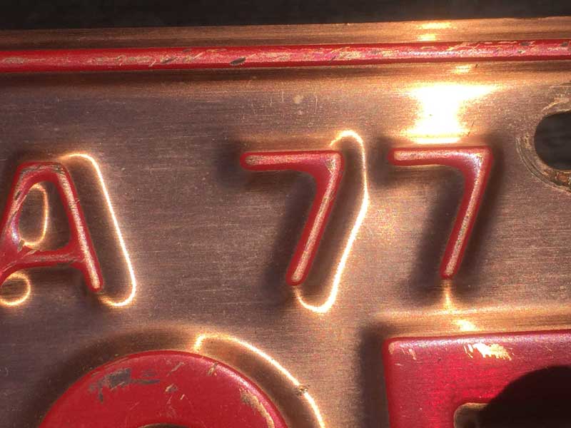 Vintage Used US Number アメカのナンバープレート 77年製 Arizona Grand Canyon State Historic Vehicle