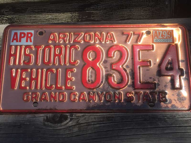Vintage Used US Number AJ̃io[v[g 77N@Arizona Grand Canyon State Historic Vehicle