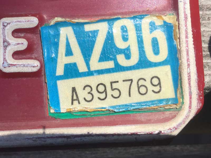 Vintage Used US Number �A���J�̃i���o�[�v���[�g Arizona Grand Canyon State �A���]�i �O�����h�L���j�I��