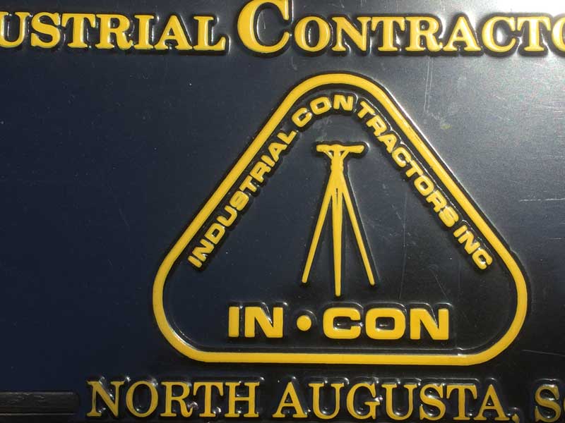 Vintage Used US Number Plate�A���J�̃i���o�[�v���[�g Industrial Contractors Inc