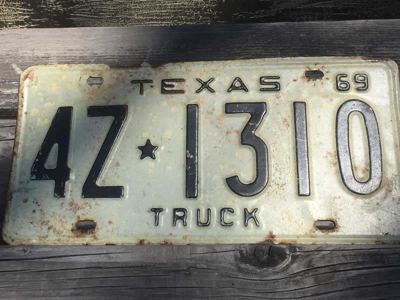 Vintage Used US Number AJ̃io[v[g 1969N Texas Truck eLTXB