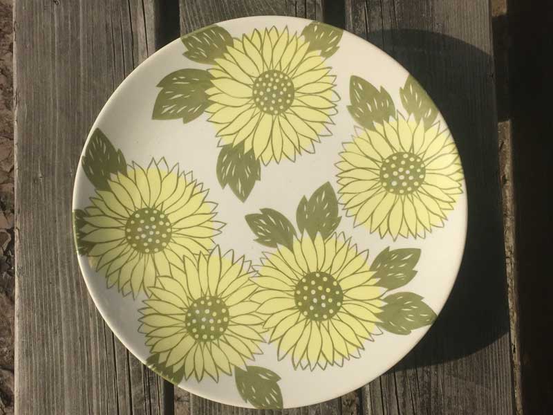 Antique�AVintage�AUsed Dish �A���e�B�[�N�A�r���e�[�W�̂��M�ASun Flower�A�q�}����