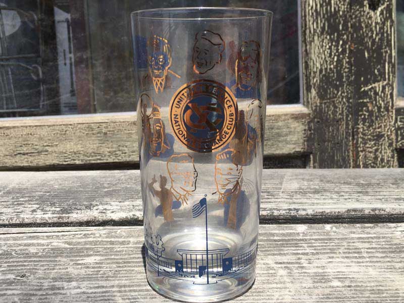 Vintage Glass 1950�`1960�N�� Deadstock National Exchange Club �K���X���^���u���[�O���X