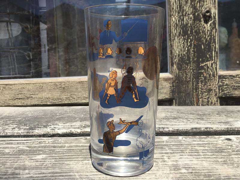 Vintage Glass 1950�`1960�N�� Deadstock National Exchange Club �K���X���^���u���[�O���X