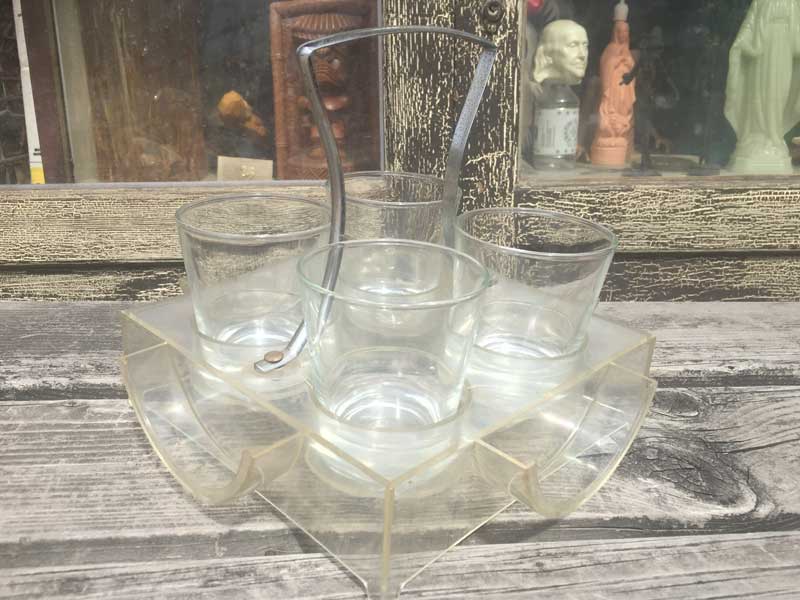 Antique Vintage 1960's 4 Glass set�A�r���e�[�W�@60�N�� �O���X�Z�b�g