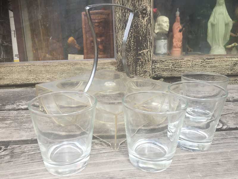 Antique Vintage 1960's 4 Glass set�A�r���e�[�W�@60�N�� �O���X�Z�b�g
