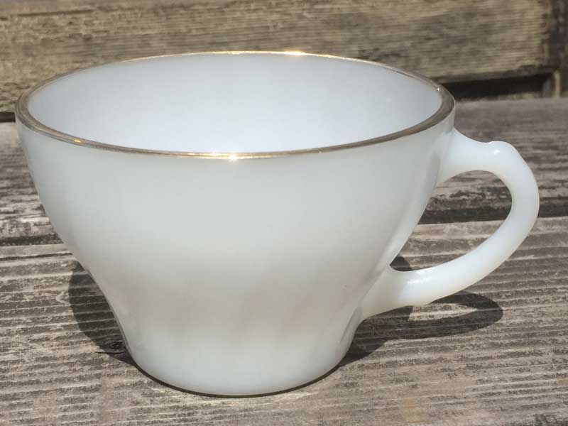 Antique Anchor Hocking Tea Cup/White Swirl�A�A���J�[�z�b�L���O�e�B�[�J�b�v �J�b�v�A���h�\�[�T�[