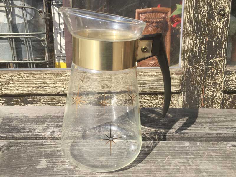 Old PYREX �L�b�`���G�� Corning 6 Cup Carafe �R�[�j���O 6�J�b�v �X�^�[�o�[�X�g���̃J���t�F