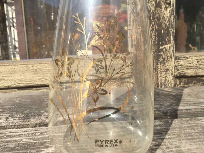 Old PYREX�L�b�`���G��/PYREX�~Flower Carafe �I�[���h�p�C���b�N�X �ԕ��̃J���t�F�A������