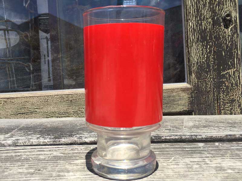 Vintage Glass 1970�N�� Deadstock Pringles(�v�����O���Y)�̃K���X���̋r�t���^���u���[�O���X