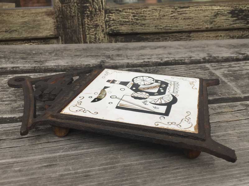 Vintage�@Trivet Wall Deco �^�C���A�[�g�̃g���x�b�g�A��~���A��