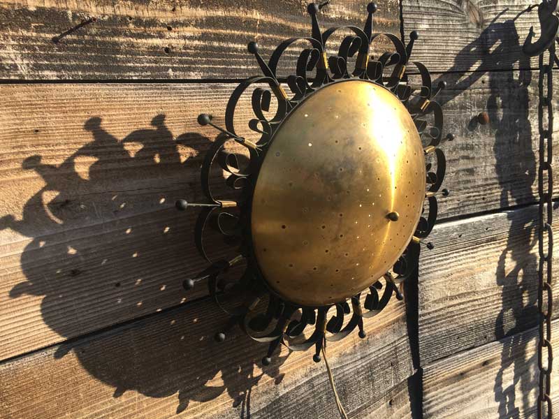 Vintage 1960's Brass Sun Burst Light�A���{�� �r���e�[�W 1960�N�� �^�J�� �T���o�[�X�g���C�g