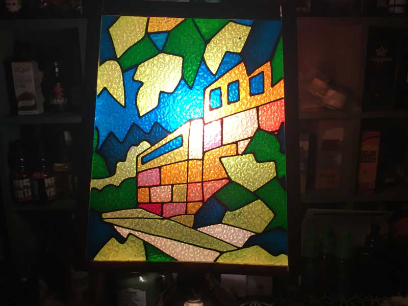���a���g�� NIKKA WHISKY Stained Glass Light �X�[�p�[�j�b�J �E�B�X�L�[ �X�e���h�O���X���C�g