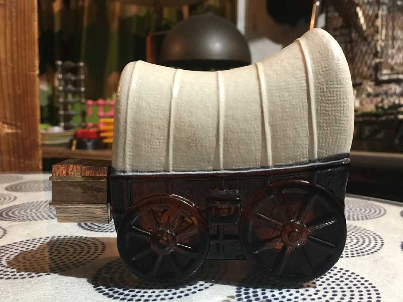 Vintage Used AVON 1960's エイボン 幌馬車のガラス製 アフターシェーブローションのボトル