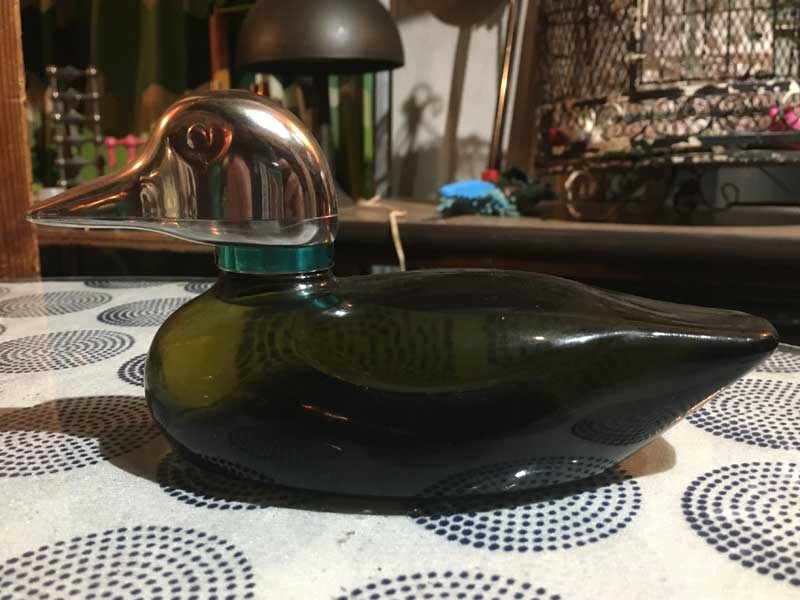 Vintage Used AVON 1968's Duck、エイボン 鴨のガラス製 アフターシェーブローションのボトル