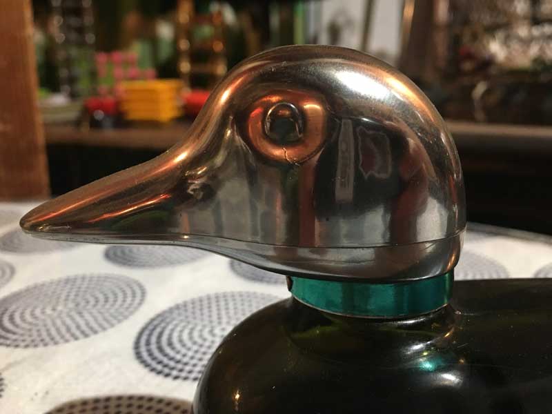 Vintage Used AVON 1968's Duck、エイボン 鴨のガラス製　アフターシェーブローションのボトル