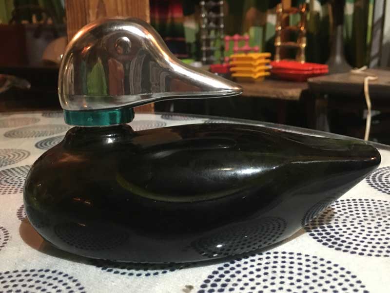 Vintage Used AVON 1968's Duck、エイボン 鴨のガラス製 アフターシェーブローションのボトル