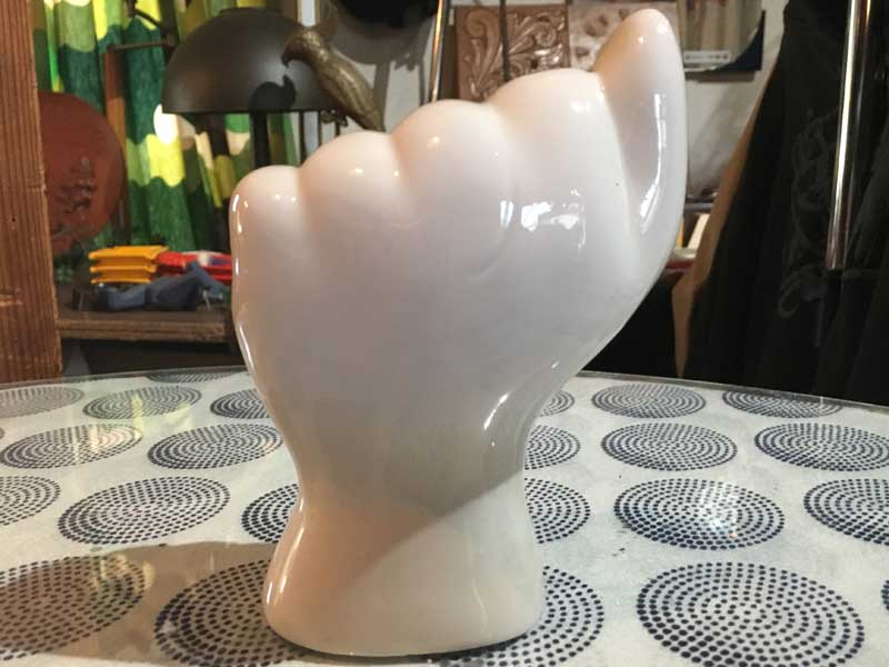Vintage Used Hand Vase�A���퐻�̎�̉ԕr�A��̈�֑}���@���ԕt��