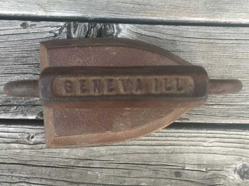 1940's Antique Used Iron Iron with handle GENEVAILL 40年代 アンティーク ハンドル付のアイアン製アイロン