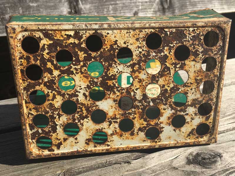 1950's Vintage Kool Tin Match Holder�@50�N�� �r���e�[�W �N�[�� �u���L�ʂ̃}�b�`�z���_�[