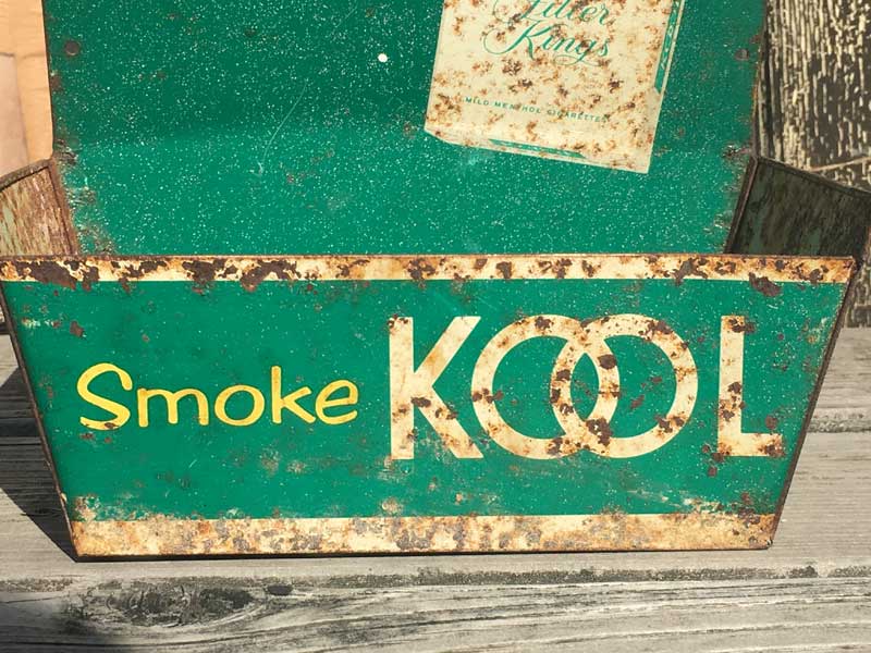1950's Vintage Kool Tin Match Holder�@50�N�� �r���e�[�W �N�[�� �u���L�ʂ̃}�b�`�z���_�[