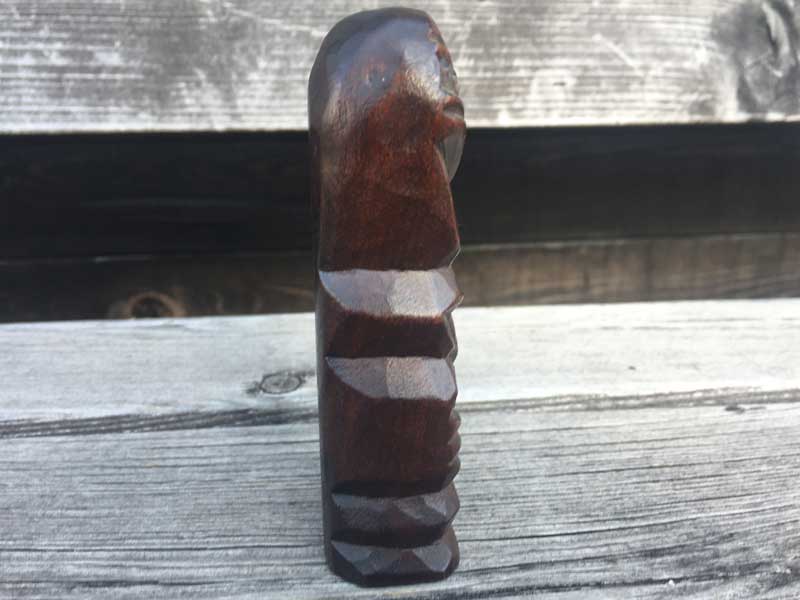Vintage Genuine Maori Hand Carved TUPAPA�A�r���e�[�W �}�I�����̖ؒ���̃I�u�W�F Tiki �e�B�L