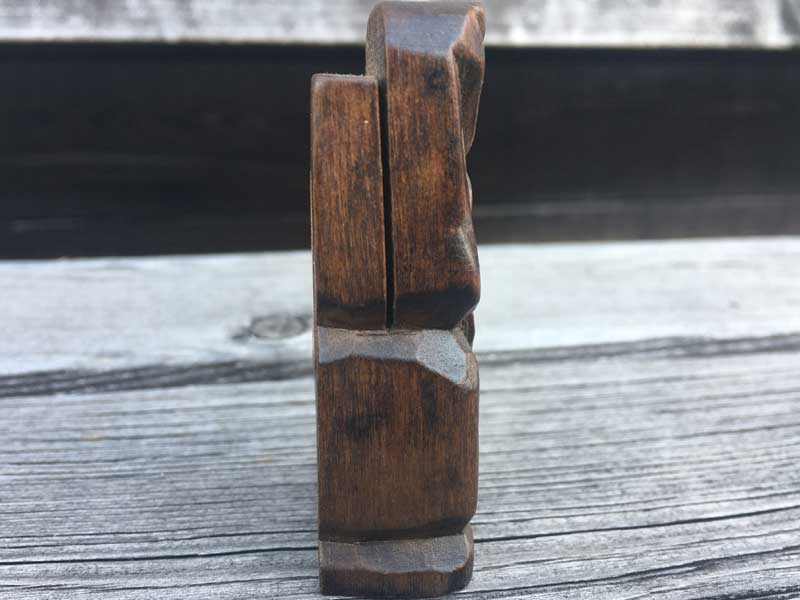 Vintage Genuine Maori Hand Carved TUPAPA�A�r���e�[�W �}�I�����̖ؒ���̃I�u�W�F Tiki �e�B�L