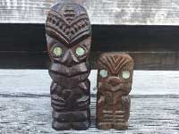 Vintage Genuine Maori Hand Carved TUPAPA、ビンテージ マオリ族の木彫りのオブジェ Tiki ティキ