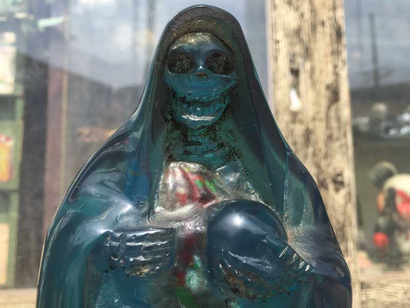 メキシコ雑貨 マリアxスカルの穀物の入ったオブジェ、死者の日、カラベラ　Caravella　MARIA x Skull 