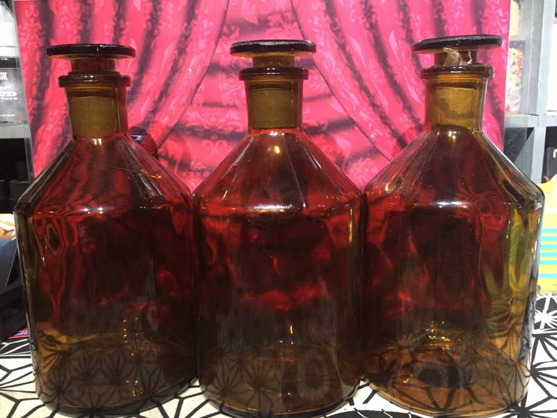 Antique�AVintage�ADeadstock Amber Medicine Bottle �r���e�[�W �A���o�[ �K���X�{�g�� ��r