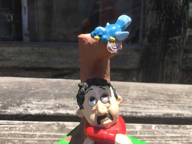 Antique Vintage Objet/Message Doll�@SILLISCULPTS �V���X�J���v�X/�����Ɨܖڂ̒j