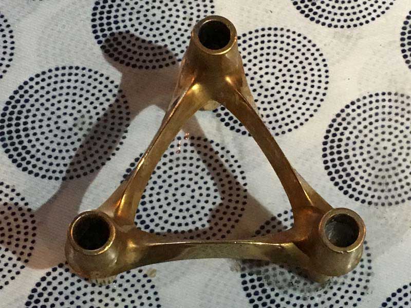Vintage Nagel Candle Holder Gold Twist 1960�N��h�C�c �i�Q�� �S�[���h�̃L�����h���z���_�[