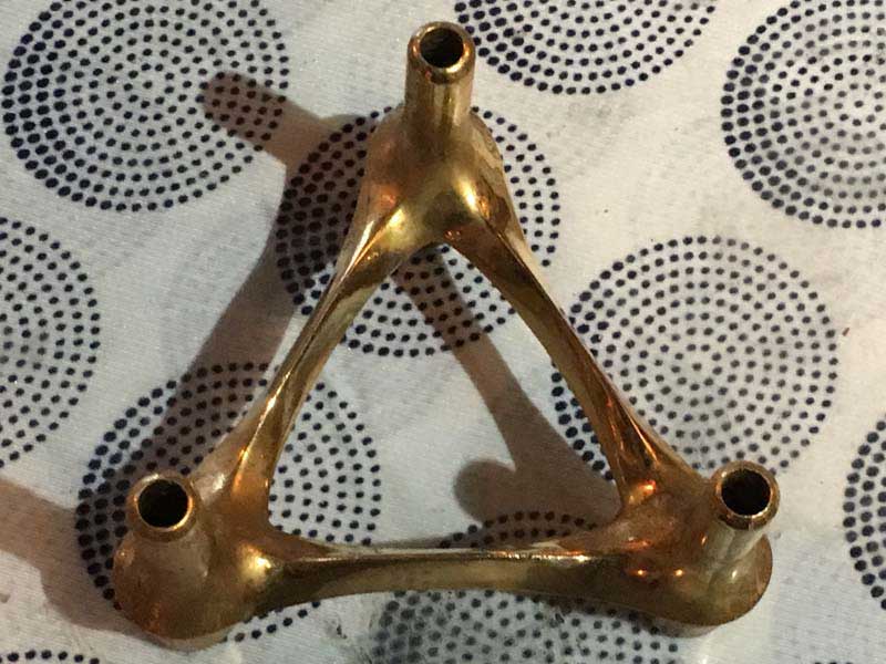 Vintage Nagel Candle Holder Gold Twist 1960�N��h�C�c �i�Q�� �S�[���h�̃L�����h���z���_�[