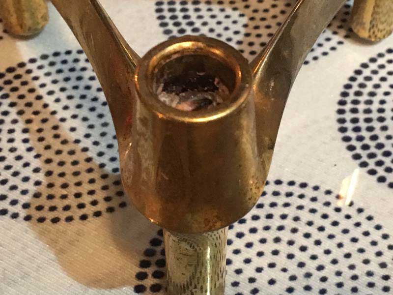 Vintage Nagel Candle Holder Gold Twist 1960�N��h�C�c �i�Q�� �S�[���h�̃L�����h���z���_�[
