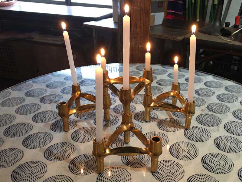 Vintage Nagel Candle Holder Gold Twist 1960�N��h�C�c �i�Q�� �S�[���h�̃L�����h���z���_�[